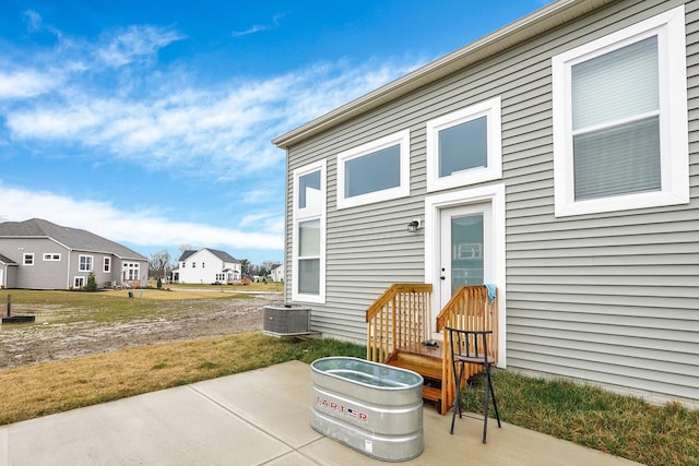 view of patio / terrace with central AC unit