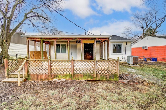 view of front of house featuring central AC unit