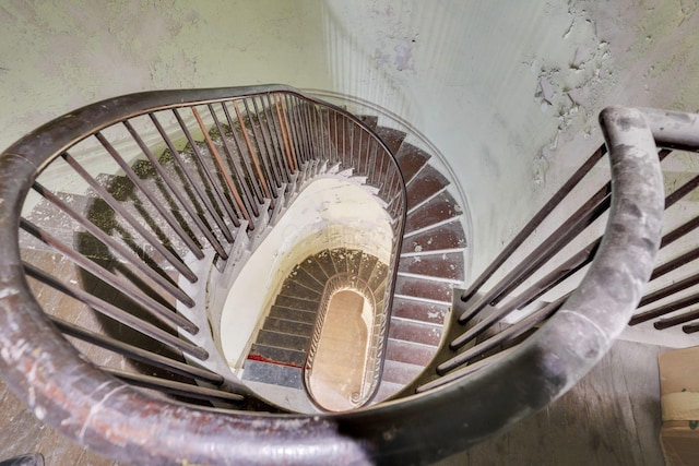 view of stairway