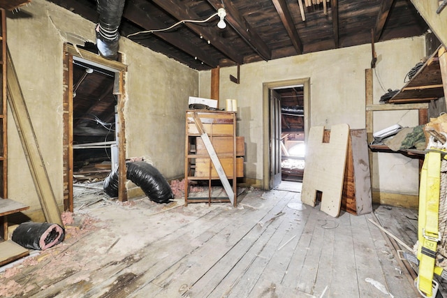 misc room with light wood-type flooring