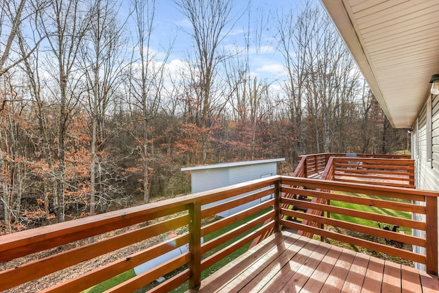 view of wooden terrace