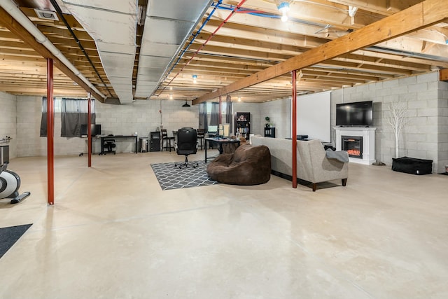 view of basement