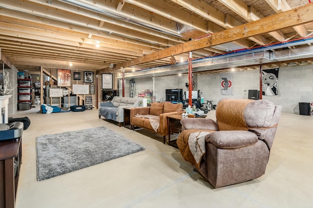 view of basement