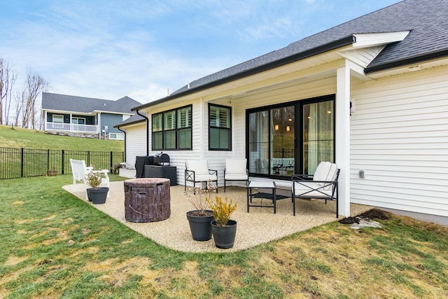 view of patio with outdoor lounge area