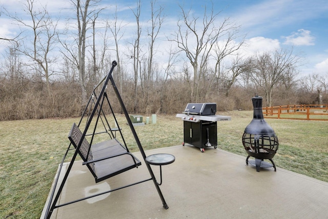 view of patio / terrace with area for grilling