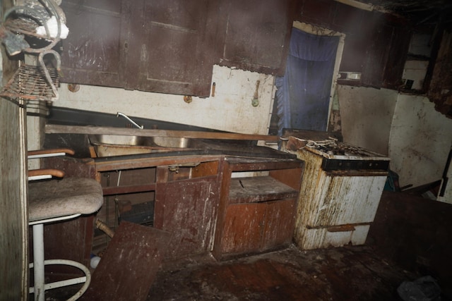 kitchen with wood-type flooring