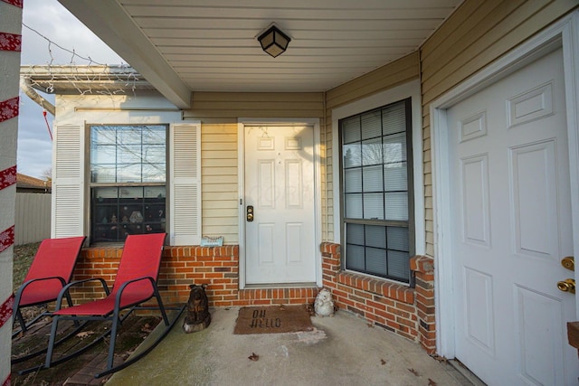 view of doorway to property