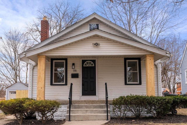 bungalow-style home featuring a porch