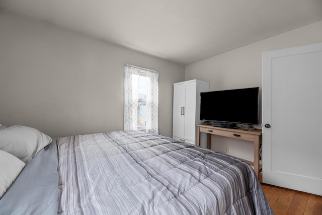 bedroom featuring light hardwood / wood-style floors