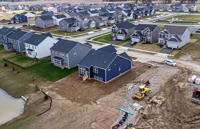 bird's eye view with a residential view
