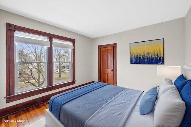 bedroom featuring hardwood / wood-style floors