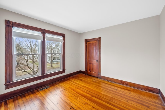 empty room featuring light hardwood / wood-style floors