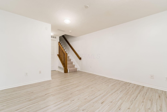 interior space featuring light wood-type flooring