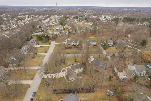 aerial view featuring a residential view