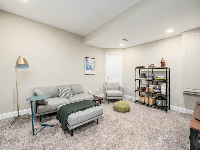 view of carpeted living room