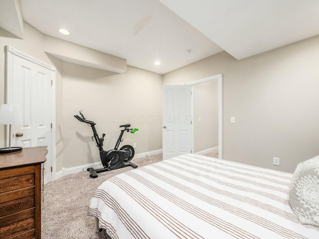 view of carpeted bedroom