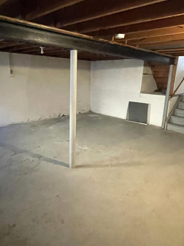 view of basement