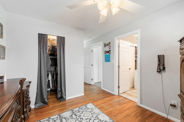 interior space with light hardwood / wood-style floors