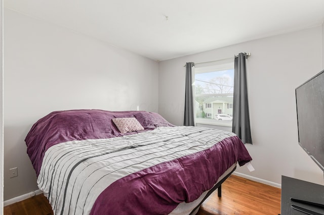 bedroom featuring hardwood / wood-style flooring