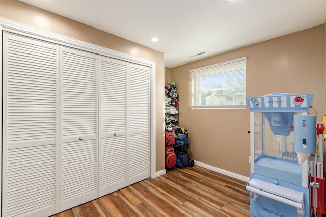 interior space featuring hardwood / wood-style floors