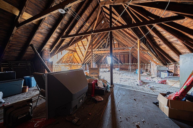 view of attic