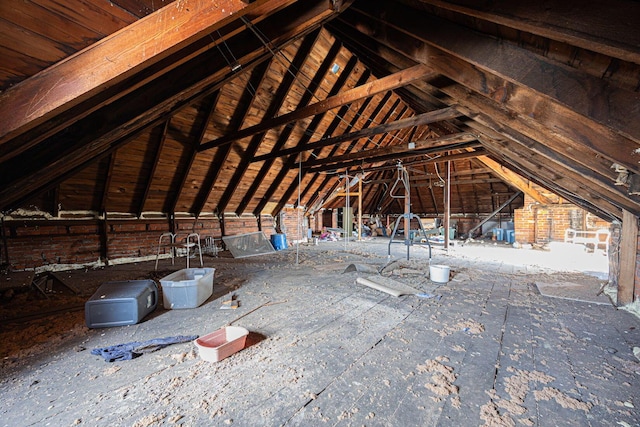 view of attic