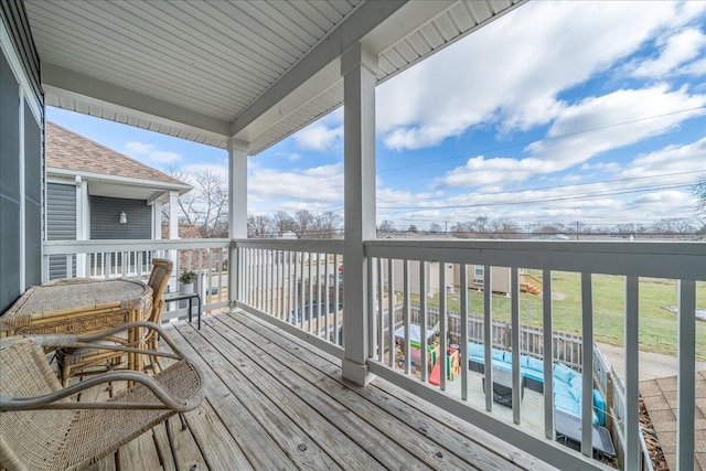 view of wooden deck