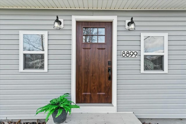 view of doorway to property