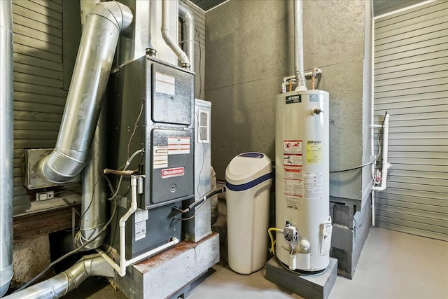 8899 Walnut St, Lakeview, OH 43331 - utility room with heating unit and water heater