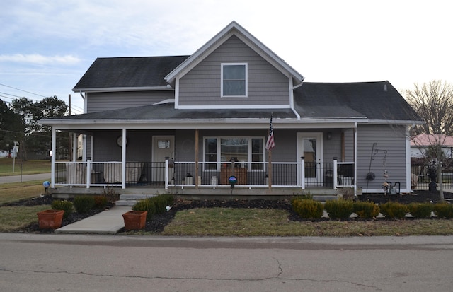 view of front of property with covered porch