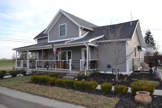 view of front of house with covered porch