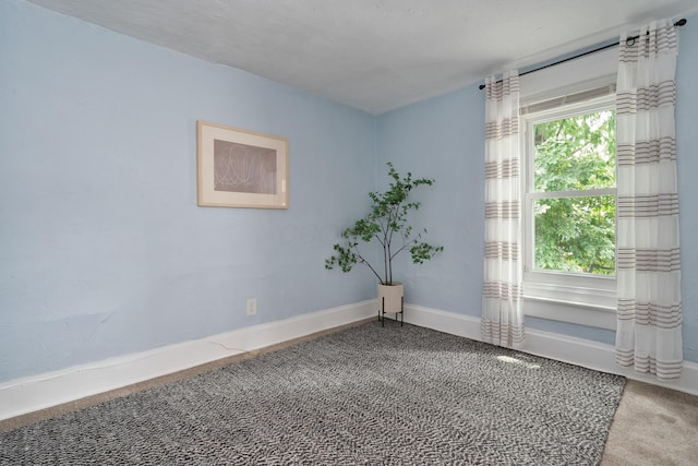 unfurnished room with carpet flooring and a wealth of natural light