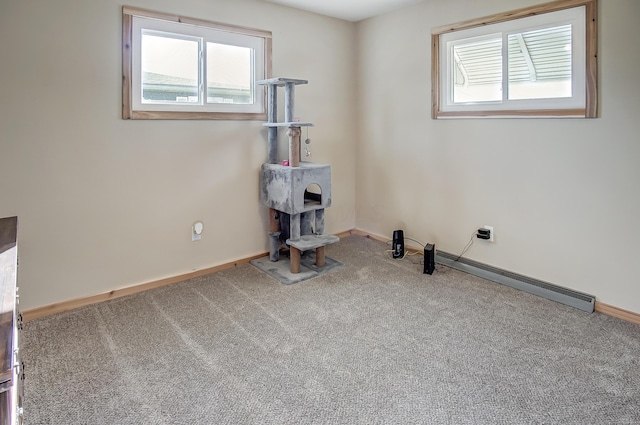 carpeted empty room featuring plenty of natural light