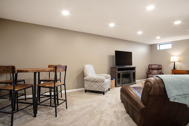 view of carpeted living room