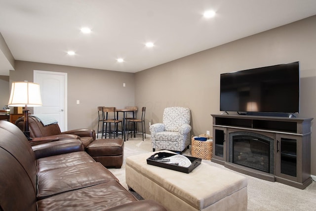 view of carpeted living room