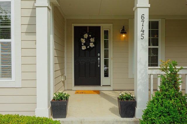 view of doorway to property