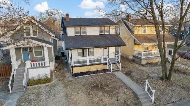 view of front of house featuring covered porch