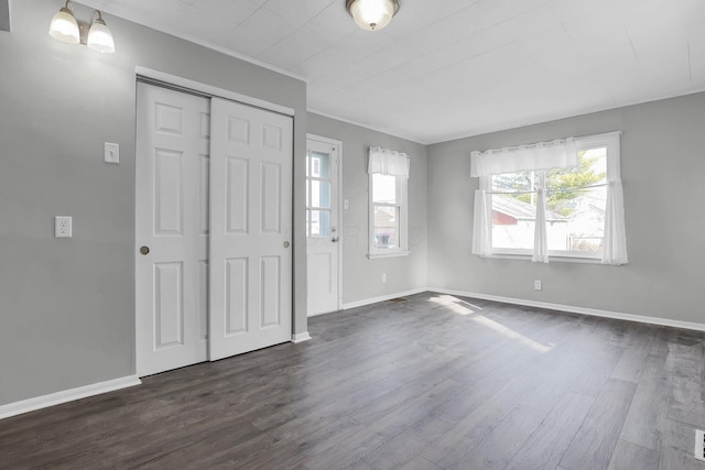 entrance foyer with dark wood-type flooring