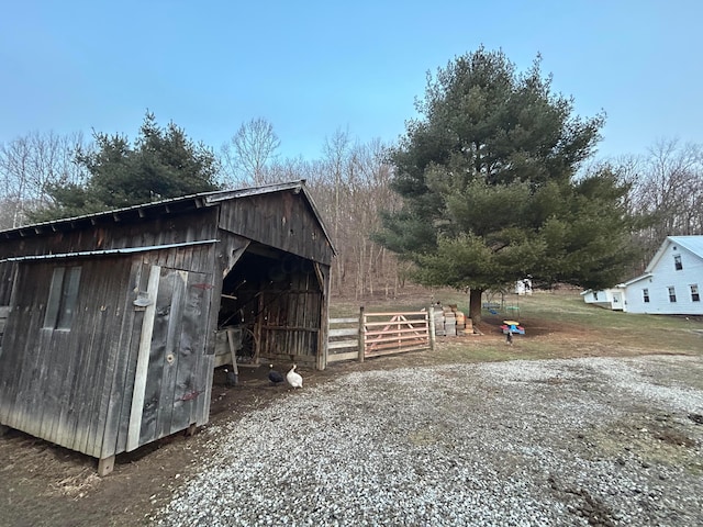 view of outdoor structure