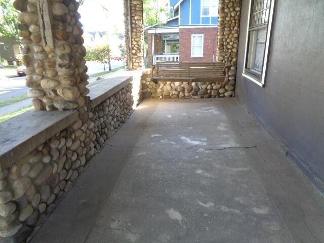 view of patio featuring covered porch