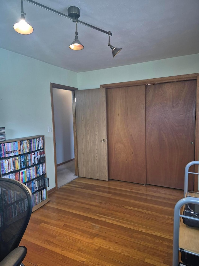 interior space with wood finished floors