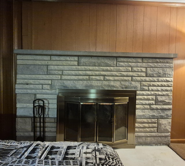 room details with a fireplace