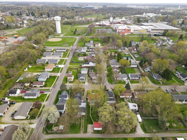 aerial view with a residential view