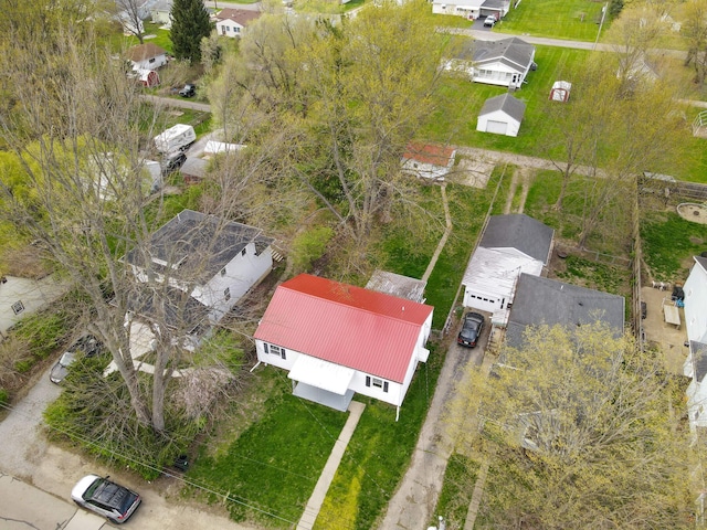 aerial view with a residential view