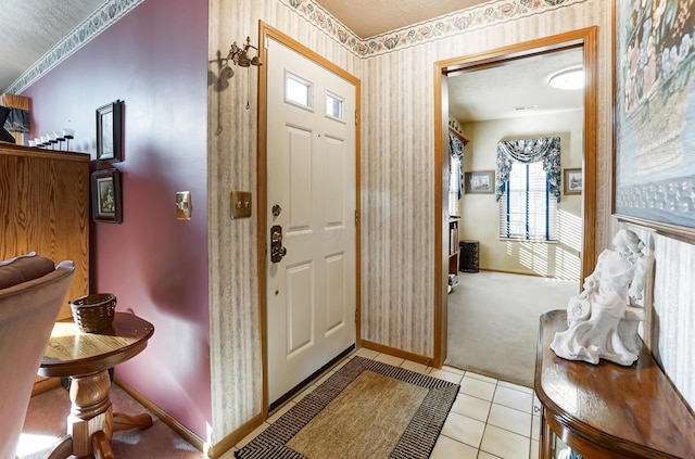 view of tiled foyer