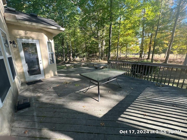 view of wooden deck