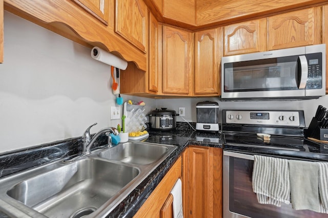 kitchen with stainless steel appliances and sink