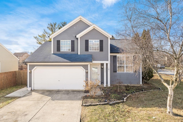 view of front of house featuring a garage