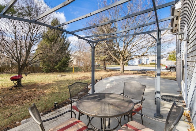 view of patio / terrace with a pergola