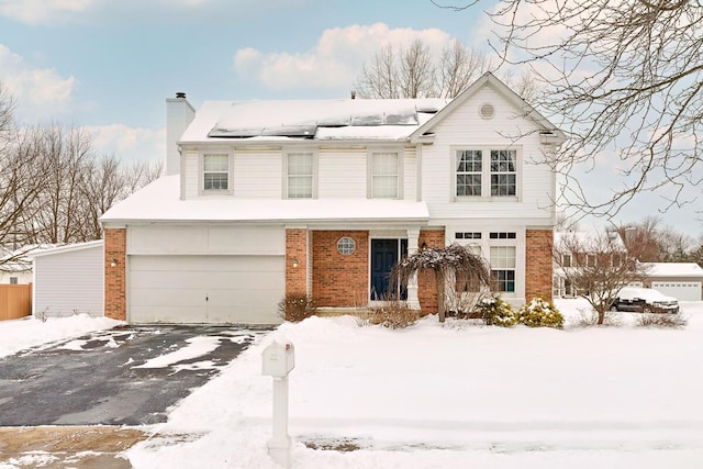 view of property with a garage